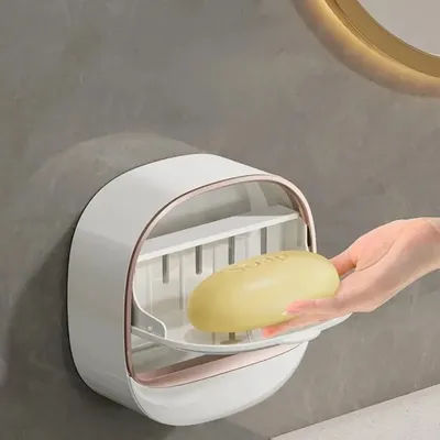 2026 Waterproof Soap Saver Dish, Non-Slip Shower Soap Holder - Leak-Proof Bathroom Storage, Modern Soap Box for Sink
