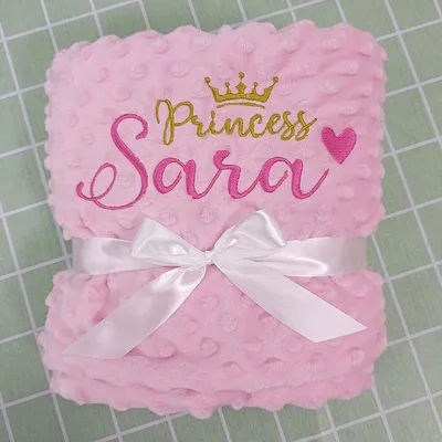 Custom Name Personalized Baby Blanket Swaddle Baby Stroller Bed Crib Sleep Cover Baby Birthday Gift For Newborn Boys and Girls