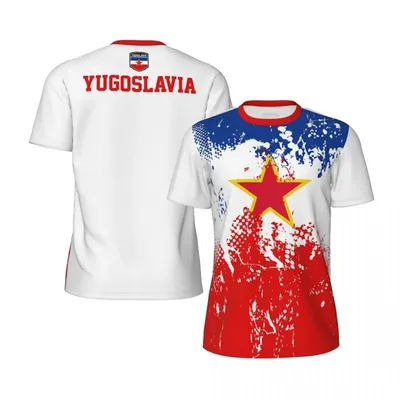 YUGOSLAVIA3D T-shirt de sport imprimé à séchage rapide pour hommes et femmes, haut d'été à manches courtes pour l'entraînement en équipe de football en plein air, haut à manches courtes pour parents