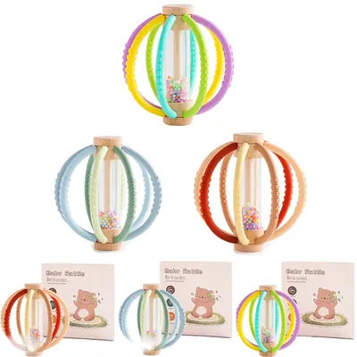 1pc Baby Teether Silicone No BPA Toys for Toddler Baby Sensory Touch Toy Teether Ball Rain Stick Silicone Teether Baby Toys