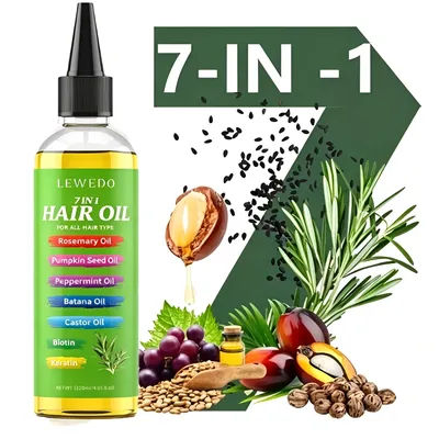 7 in 1 Hair Serum Oil Strengthen Root Smoothing Deep Nourishing Repair Frizzy Hair Product Hair Care Essence For Men Women 120ml