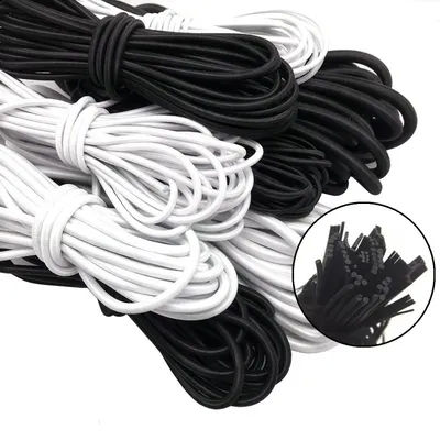 5Meter 1mm/1.5mm/2mm/3mm/4mm/5mm High-Quality Round Elastic Band Elastic Rope Rubber Band DIY Sewing Accessories