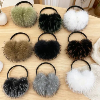 Couvre-oreilles doux en peluche pour l'hiver, pour femmes et hommes, protection extérieure en fausse fourrure de raton laveur, bon effet isolant