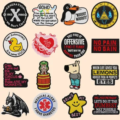 Cool Dog Patches On Clothes Mexican Cartoon Embroidered Patches Sew Badges Iron On Patch DIY Clothing Accessories