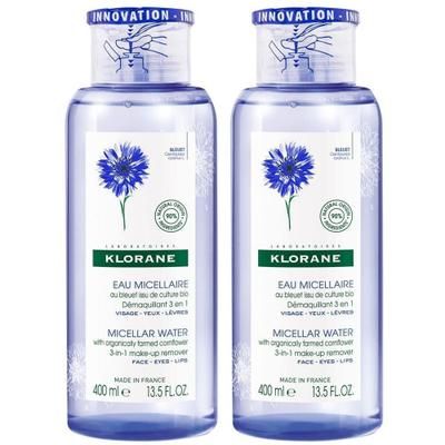 Klorane Acqua Micellare Struccante Al Fiordaliso Bio 2x400 ml