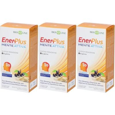 Bios Line EnerPlus Mente Attiva Stick Monodose 3x120 ml Soluzione oral