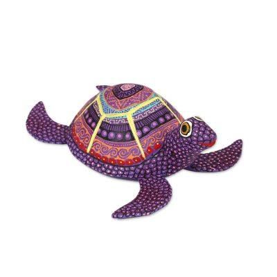 Exquisite Turtle,'Handcrafted Copal Wood Alebrije Turtle Figurine'