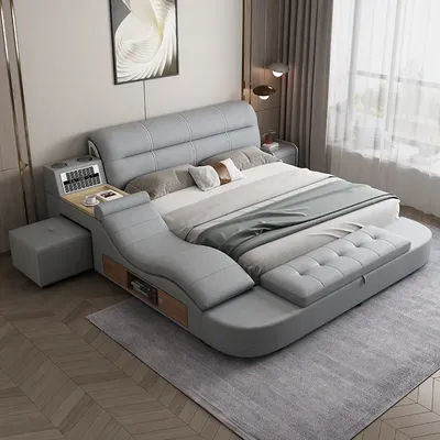 Bedroom Modern Beauty Multifunctional Smart Storage Massage Simple Cheap Up-holstered Furniture Double Buck Sofa Bed