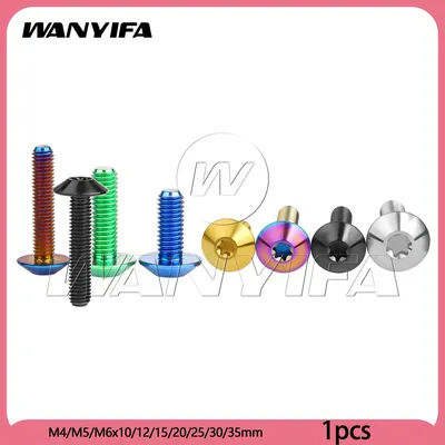 Wanyifa Titanium Bolt M4/M5/M6x10 12 15 20 25 30 35mm Head Torx Screw for Bike Motorcycle Disc Brake Fasteners