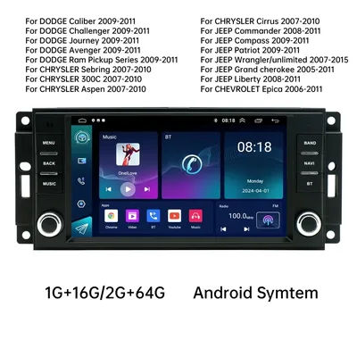 Lecteur multimédia pour voiture Jeep Universal/CHRYSLER/DODGE, écran tactile 7 pouces, navigation GPS, Bluetooth, lecteur MP5