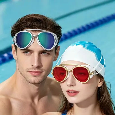 Vision complète Anti-buée lunettes de natation professionnel plein Angle Anti-buée lunettes de natation lunettes de natation hommes femmes lunettes rétro