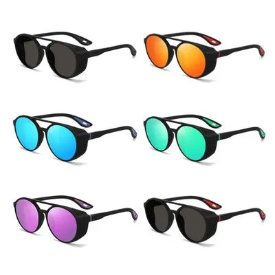 Lunettes de soleil polarisées avec protections latérales, protection UV400, verres miroir, pour sports de plein air, conduite, pêche, cyclisme