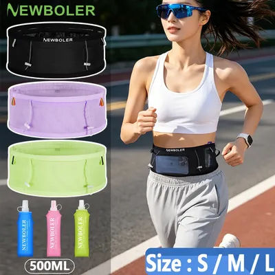 NEWBOLER Elastic Sports Waist Bag Pack Running Race Number Belt Triathlon Marathon Race Cycling Mountaineering Phone Waist Bag