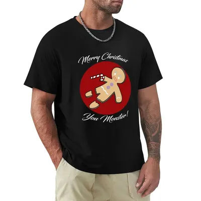 Gingerbread Man Christmas - T-shirt vert basique pour tenue de tous les jours