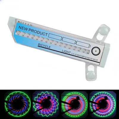 Bike Spoke Light Bicycle Wheel Light 30 Different Colorful Patterns Change Safety Tire Light Without Battery MTB Bike Accessorie