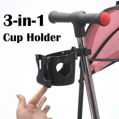 3-in-1 Baby Stroller Cup Holder Phone Holder Bicycle Cup Holder Multifunctional Infant Bottle Holder Stroller Accessories Cup Ho
