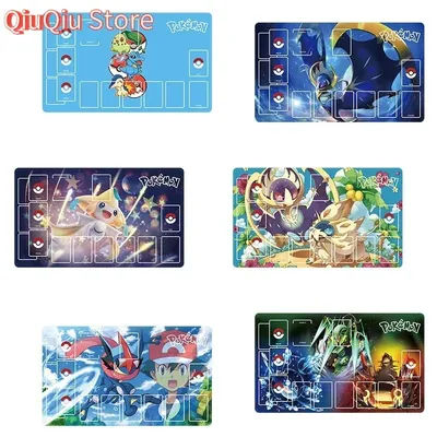 Tapis de jeu Sceptile Vs Houndoom Fire Water TCG, tapis de bureau imperméable et antidérapant