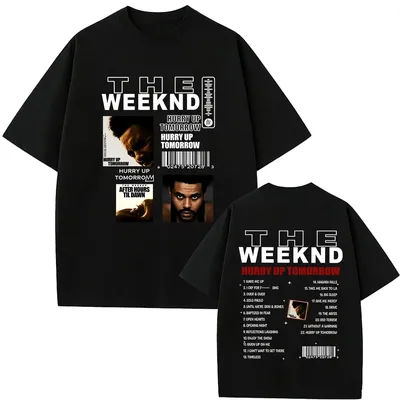 T-shirt avec couverture d'album de rappeur The Weeknd Hurry Up Tomorrow, pour hommes et femmes, mode Hip Hop, musique Pop, Streetwear, t-shirts décontractés d'été pour hommes