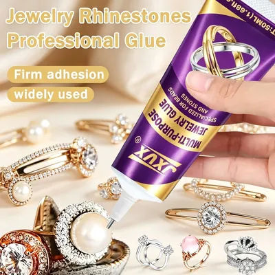 Colle transparente B7000 pour strass, lot de 4 tubes de 50 ml / 1,68 fl oz. Colle forte B-7000 pour bijoux, perles et pierres précieuses, avec embout de précision, séchage rapide, pour des créations