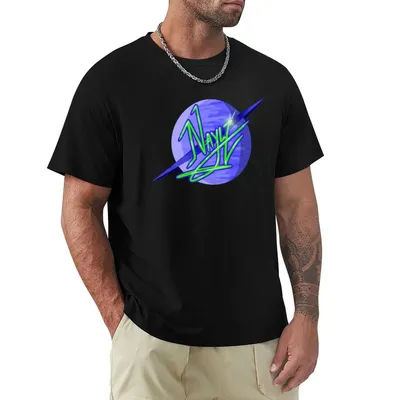 T-shirt avec logo Naylz Planet, haut imprimé de style vintage