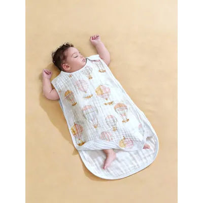 1Pc Ultra-Soft and Comfortable Baby Sleeping Bag, Summer Gauze Sleeveless Breathable Vest Sleeping Bag, Children's Anti-Kick Quilt, Suitable for Summer Thin Models in Air-Conditioned Rooms. The