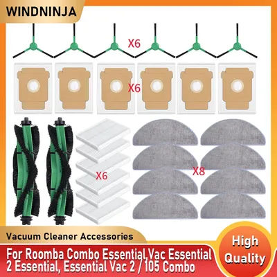 Accessories For iRobot Roomba Combo Essential /2 Essential/ Vac 2 Essential /105 Robot Vacuum Cleaner Mop Cloths Bag Filter Part