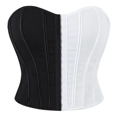 Haut court bustier sans bretelles et épaules dénudées, style corset, dos nu, pour femme, mode été
