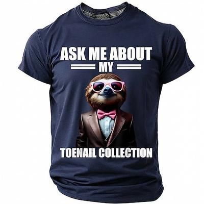 occhiali da sole da uomo con bradipo, maglietta divertente e sarcastica, vestibilità regolare, casual, da festa, abbigliamento firmato, taglie s m l xl xxl xxxl