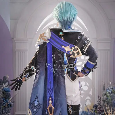 Anime game series:Genshin Impact Lohen Cosplay Costume Knights of Favonius Uniform Hallowen Play Role Clothes 1/3 Delusion