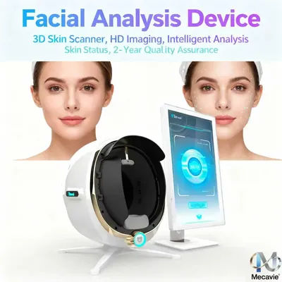3D Facial Analyzer Monitor Machine Magic Skin Scanner Care Mirror Portable Testing English Detector Face Camera Test Analysis