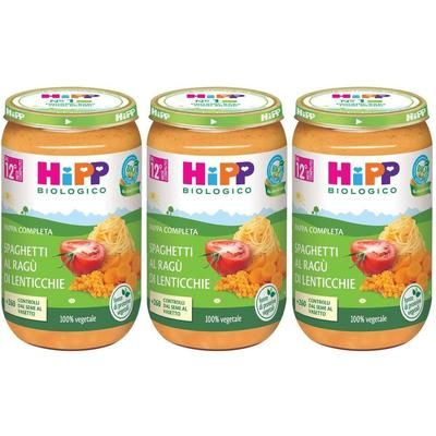HiPP Pappa Completa Spaghetti al Ragù di Lenticchie 3x250 g