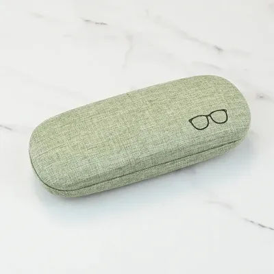 Étui rigide en lin pour lunettes, boîte de rangement anti-pression pour lunettes, étui de protection portable pour lunettes de soleil pour hommes et femmes