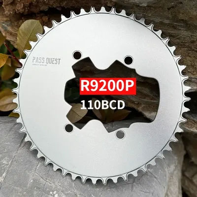 PASS QUEST 110 bcd 4 bolt chainring For Shimano dura ace r9200p Power meter crankset Road bike chainring 110BCD narrow wide