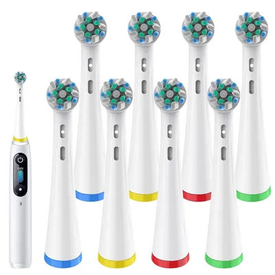 4/8/12pk Cross Clean Têtes de brosse de rechange compatibles avec les brosses à dents électriques Oral B iO séries 2/3/4/5/6/7/7G/8/9/10