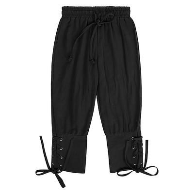 Retrò Vintage Medievale Rinascimento Pantaloni Pirata Guerriero Ranger Contadina Allacciato Costume Unisex Vichingo Costumi da pirata Fantasia Halloween Carnevale Mascherata Fiera Rinascimentale LARP