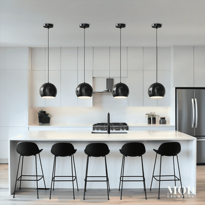 Avery | Modern Pendant Light | Matte Black / Warm White (3000k) | MOD LIGHTING