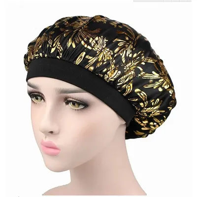 Bonnet de couchage en satin antifrisottis pour femmes, chapeau élastique à large bande, couverture de perte de cheveux, enveloppe de tête, Bonnet en Satin, beauté des cheveux, casquette de chimio