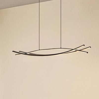 Lucande Lampada LED a sospensione Sayori, 98 cm, nera, dimmerabile Sayori Lucande,, Nero, Soggiorno / Sala da pranzo, Metallo, Moderno