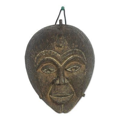 Maasai People,'Hand Crafted Sese Wood Wall Mask'