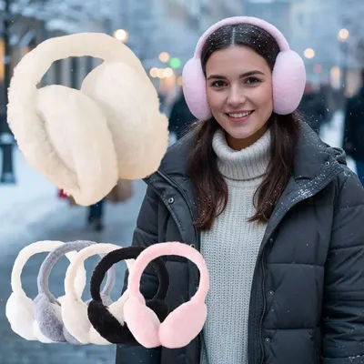 Cache-oreilles pliables doux et tendance, protection auditive, chauffe-oreilles d'hiver, épaissis, anti-gel, cache-oreilles moelleux pour femmes et hommes, pour l'extérieur