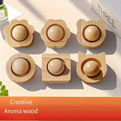 2 Sets Non-Spherical Wooden Diffuser Balls, Pet-Safe Essential Oil Diffuser for Home