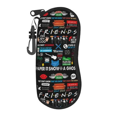Étui à lunettes Collage Friends TV Show pour Hommes, Femmes et Étudiants, Boîte de Rangement Vintage Central Perk