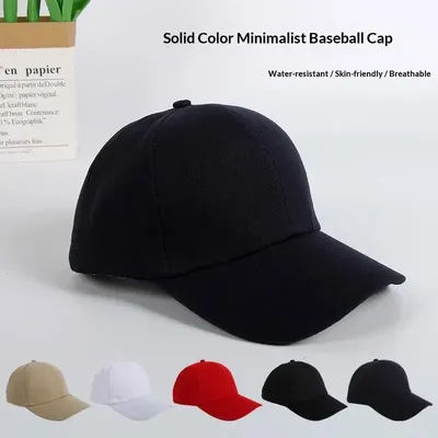 【IIOO】Casquette de baseball élégante de couleur unie, chapeau de soleil hip-hop épaissi pour l'extérieur