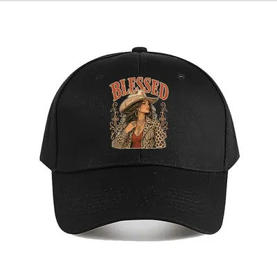 Casquette de baseball Western Faith Leopard Glam Blessed P, casquette de sport de plein air à la mode, chapeau de soleil pour hommes et femmes