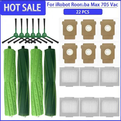 Roller Side Brush HEPA Filter Dust Bag Fit ForiRobot Roomba Max 705 Vac Robot Vacuum Spare Parts Accessories