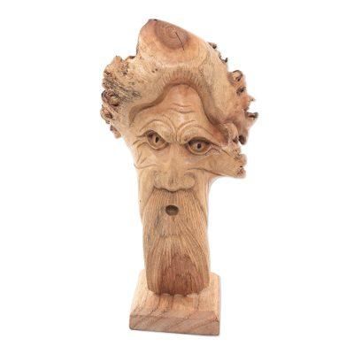 Blackbeard,'Hand-Carved Wood Portrait Sculpture from Bali'