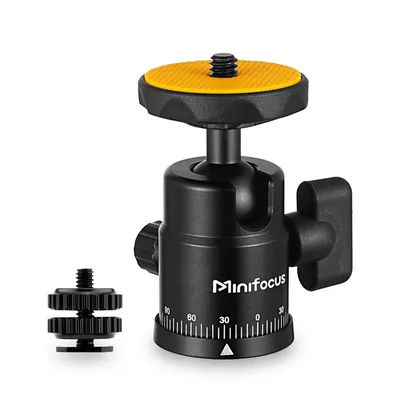 Mini rotule panoramique trépied tête 1/4 ''support de chaussure chaude pour appareil photo reflex numérique caméscope moniteur Smartphone lumière Microphone curseur