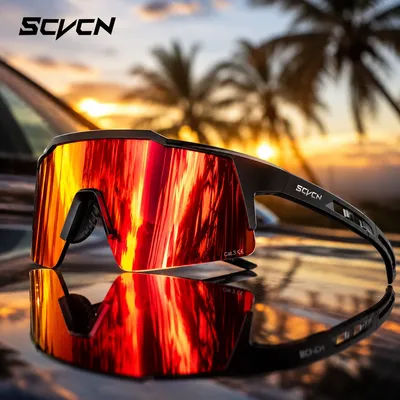 SCVCN 2026 New Photochromic Cycling Sunglasses Hiking Eyewear Driving Fishing Glasses for Men Women Travel Golf MTB Bike Goggles