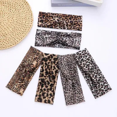 Bandeaux pour femmes, motif léopard, tendance, personnalisés, pour le sport, le yoga, résistants à la transpiration, accessoires pour cheveux à haute élasticité, pour filles