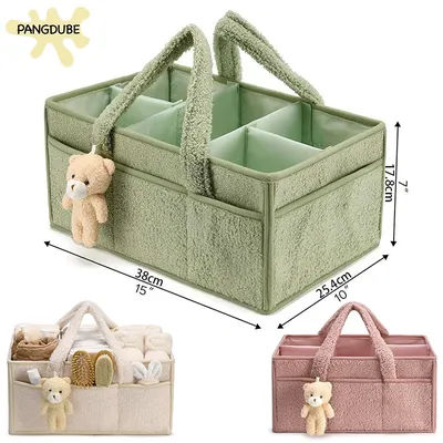 PANGDUBE Diaper Bag for Baby Newborn Items Things for Babies Diaper Stackers & Caddies Baby Diaper Organizer Nappy Caddy